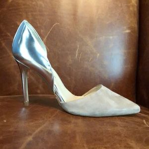 Karen Miller nude suade and silver heel